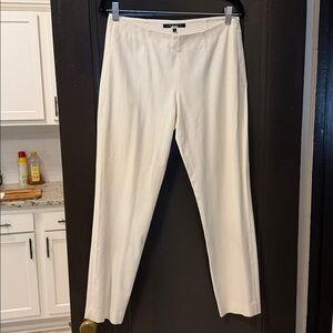 Theory White Cigarette Pants